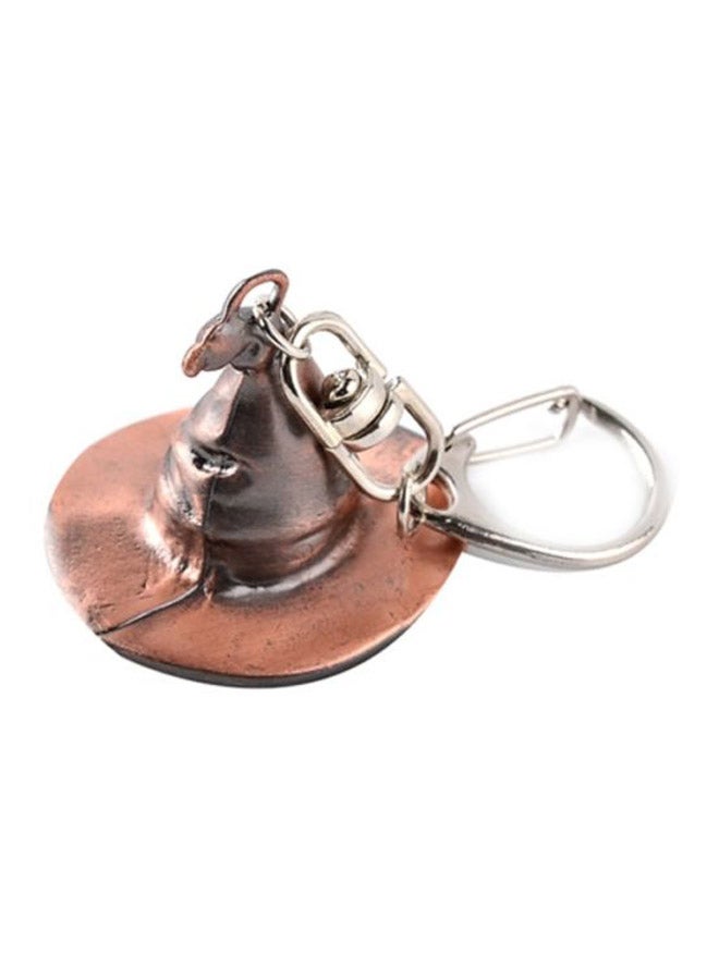 Sharpdo Classic Alloy Magic Hat Key Chains Rings Car Pendants Children Toys Rose Gold/Silver - Image 4