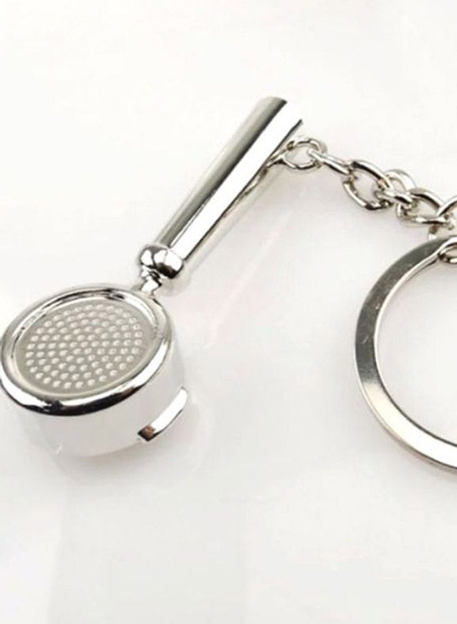 Sharpdo - Zinc Alloy Coffee  Keychain Keyring Metal Key Rings Decoration Silver - Image 1