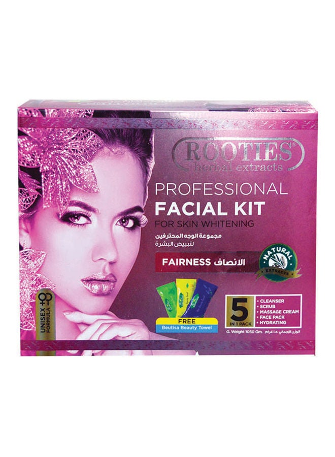 ROOTIES Herbal Extracts Professional Facial Kit Skin Whitening 5in1 Pack Fairness 1052grams - Image 1