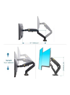 NB NORTH BAYOU Dual Arm Mount For 17-27-Inch Monitor Black  - Image 3