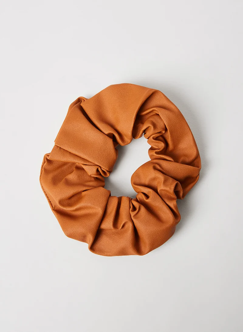 VERO MODA Basic Lousie Scrunchie Cognac
