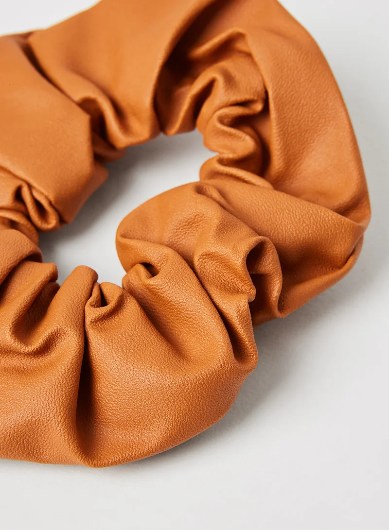 VERO MODA Basic Lousie Scrunchie Cognac
