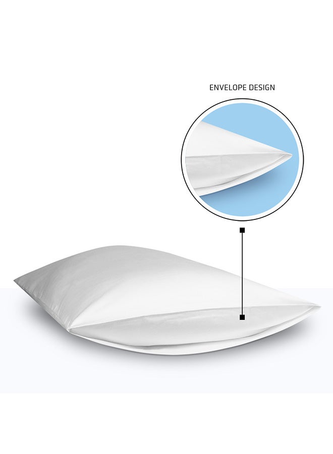 rocketlinen 4-Piece 400 Thread Count Bed Sheet Set California King Pure Cotton White - Image 4