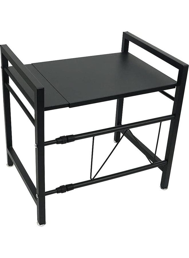 Yatai - Adjustable Microwave Oven Rack Black 38x2x48cm - Image 1
