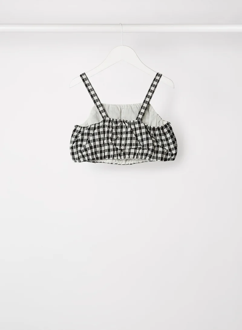 MANGO Kids/Teen Check Print Top