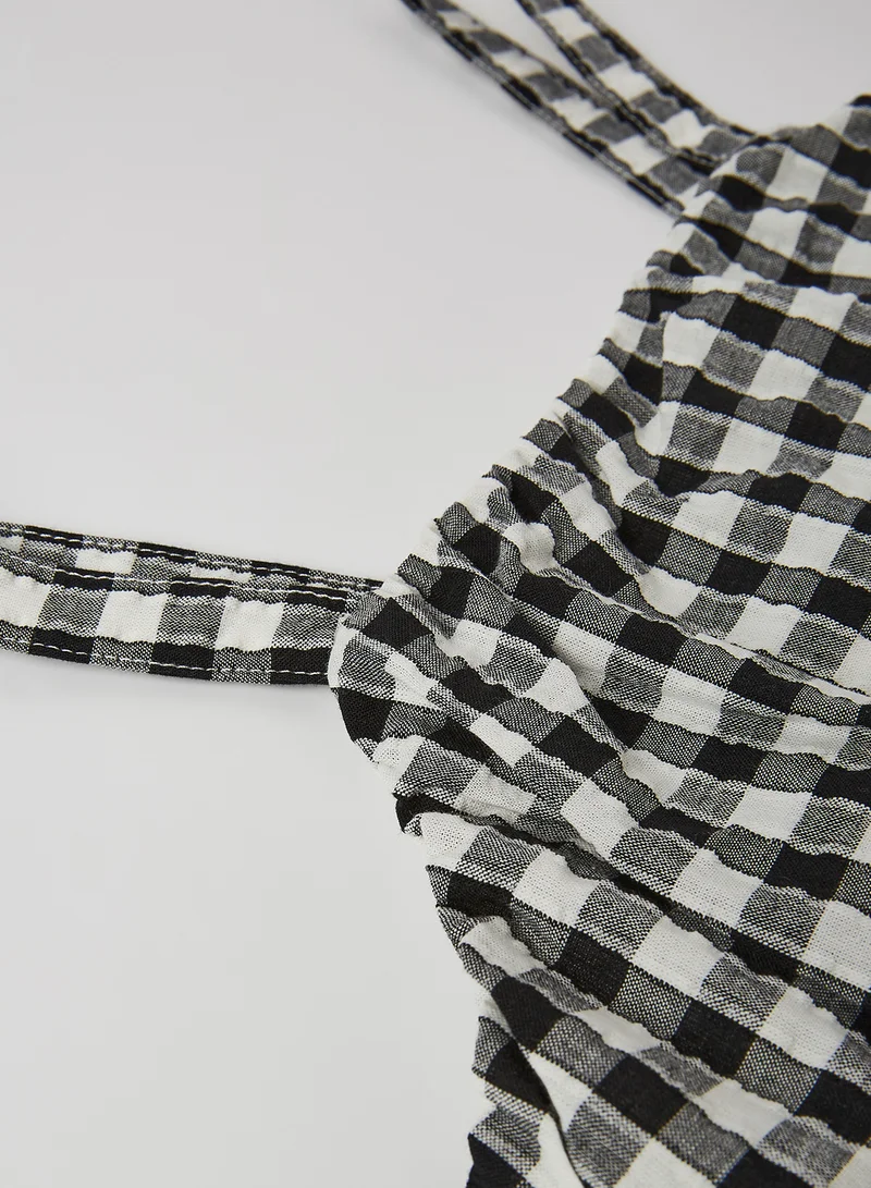 مانجو بلوزة بنقشة مربعات للأطفال/ المراهقين Off-white