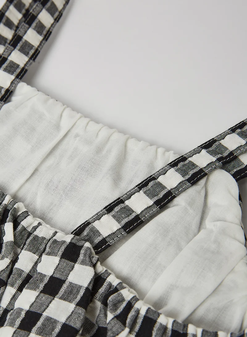 مانجو بلوزة بنقشة مربعات للأطفال/ المراهقين Off-white