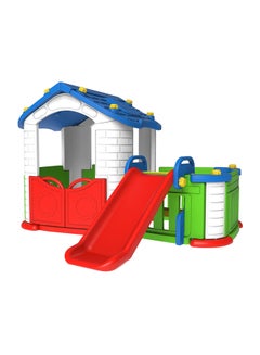 mini panda Big Indoor/Outdoor Playhouse with Slide and Playgym 187x185x185cm  - Image 1