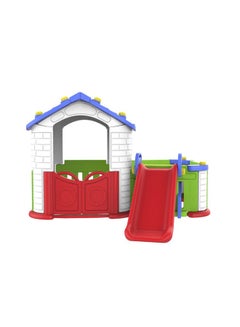mini panda Big Indoor/Outdoor Playhouse with Slide and Playgym 187x185x185cm  - Image 2