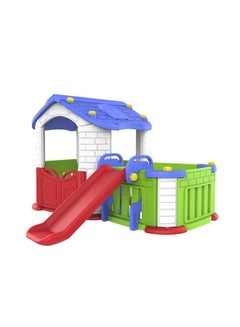 mini panda Big Indoor/Outdoor Playhouse with Slide and Playgym 187x185x185cm  - Image 3