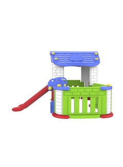 mini panda Big Indoor/Outdoor Playhouse with Slide and Playgym 187x185x185cm  - Image 4
