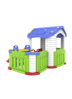 mini panda Big Indoor/Outdoor Playhouse with Slide and Playgym 187x185x185cm  - Image 5