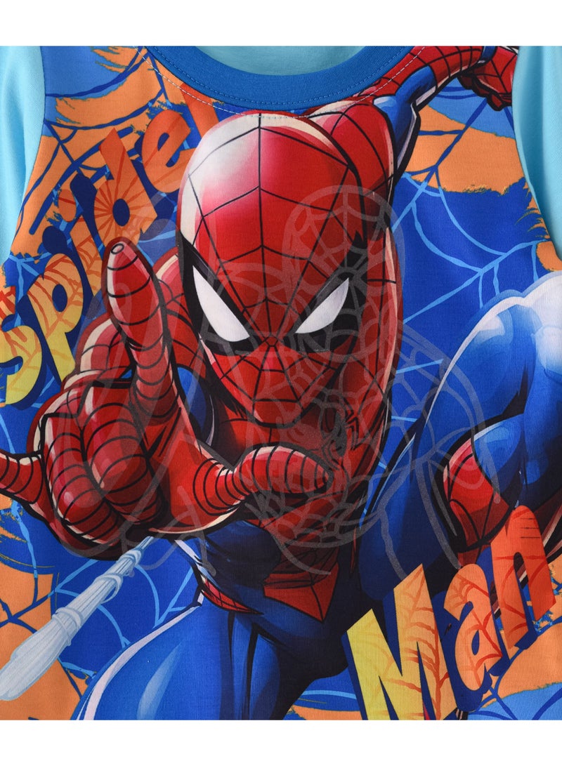 babyqlo Spiderman Printed Glow In The Dark  Pyjama Set Multicolour  - Image 3