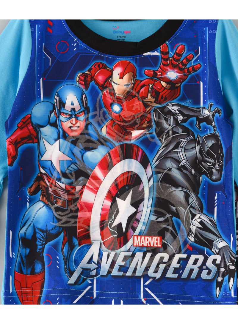 babyqlo Avengers Printed Glow In The Dark  Pyjama Set Multicolour  - Image 4