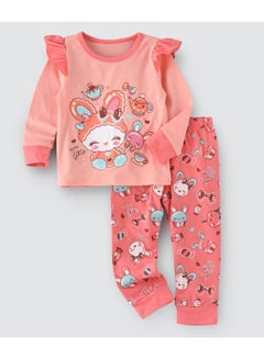 Tea Time Printed Glow In The Dark  Pyjama Set Multicolour