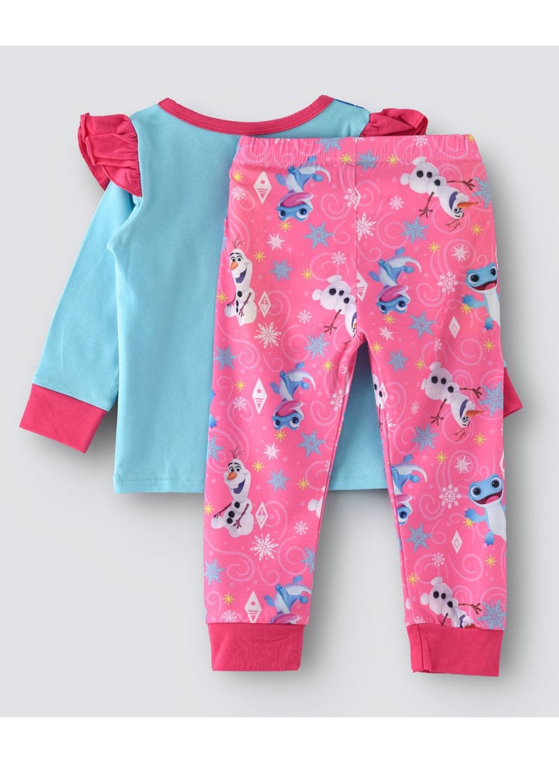 babyqlo Frozen Printed Glow In The Dark  Pyjama Set Multicolour  - Image 2