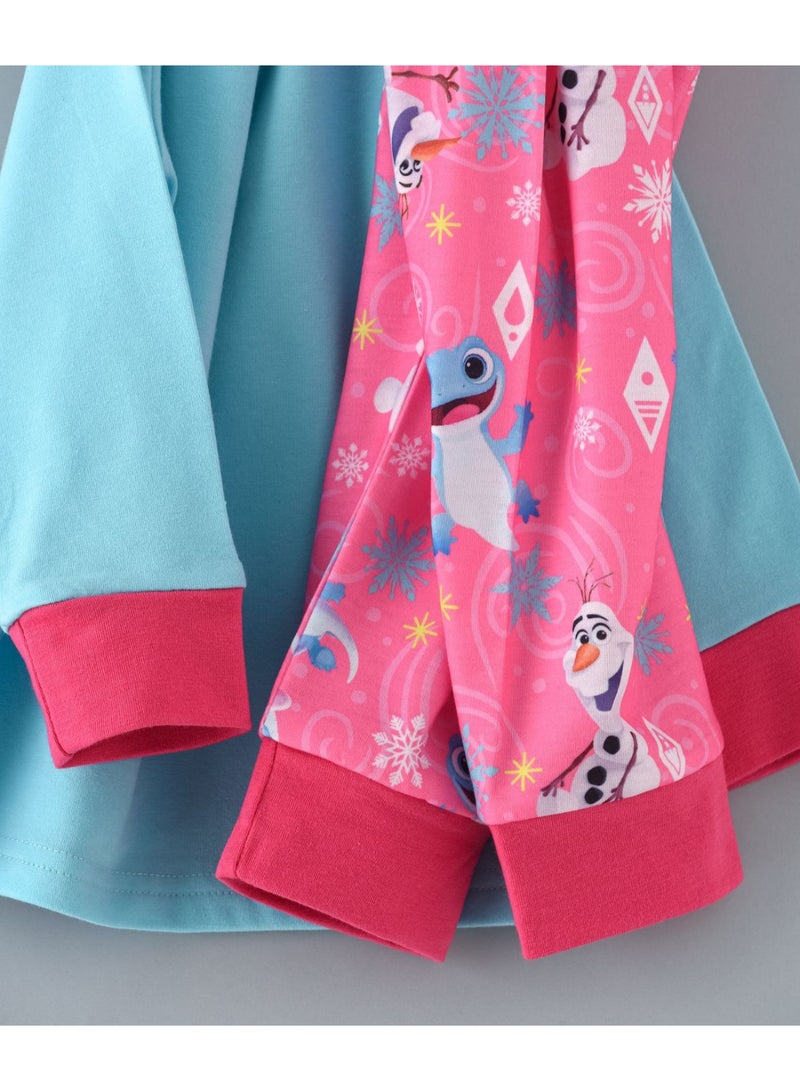 babyqlo Frozen Printed Glow In The Dark  Pyjama Set Multicolour  - Image 5