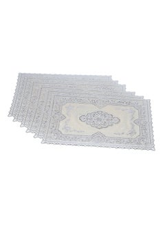 رويال فورد مفرش طاولة مستطيل من 6 قطع فضي 12X18سم  - Image 1