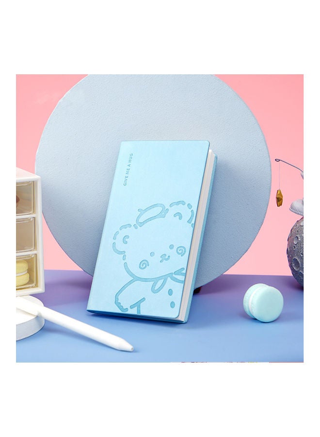 Generic Portable Mini Travel Journal Diary PU Writing Notebook Blue  - Image 2