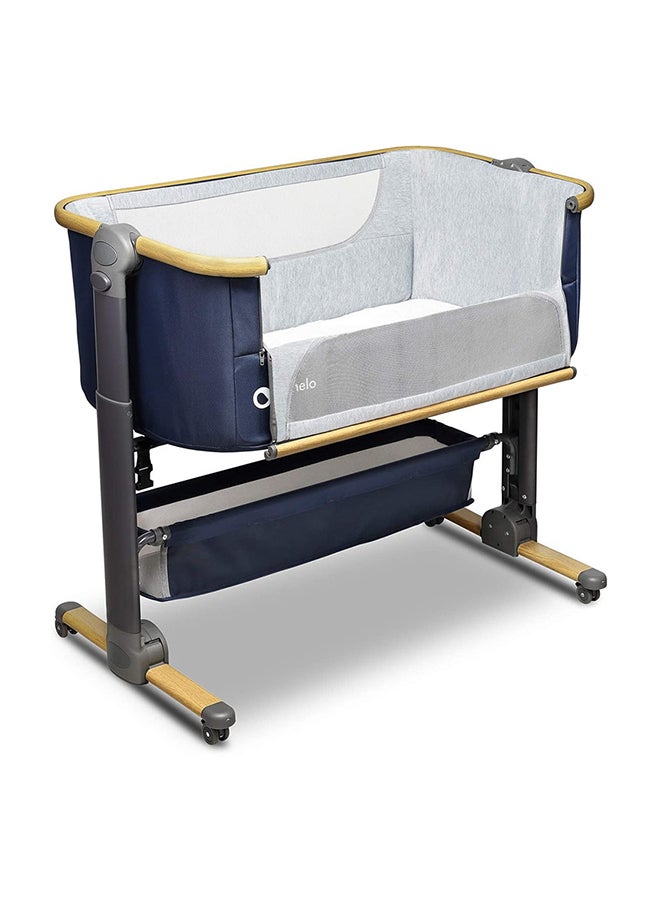 lionelo - Timon 3-In-1 Bedside Cot And Standalone WithTravel Bed With Mattress - Blue Navy - Image 1