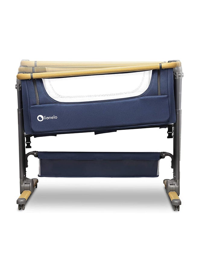 lionelo - Timon 3-In-1 Bedside Cot And Standalone WithTravel Bed With Mattress - Blue Navy - Image 1
