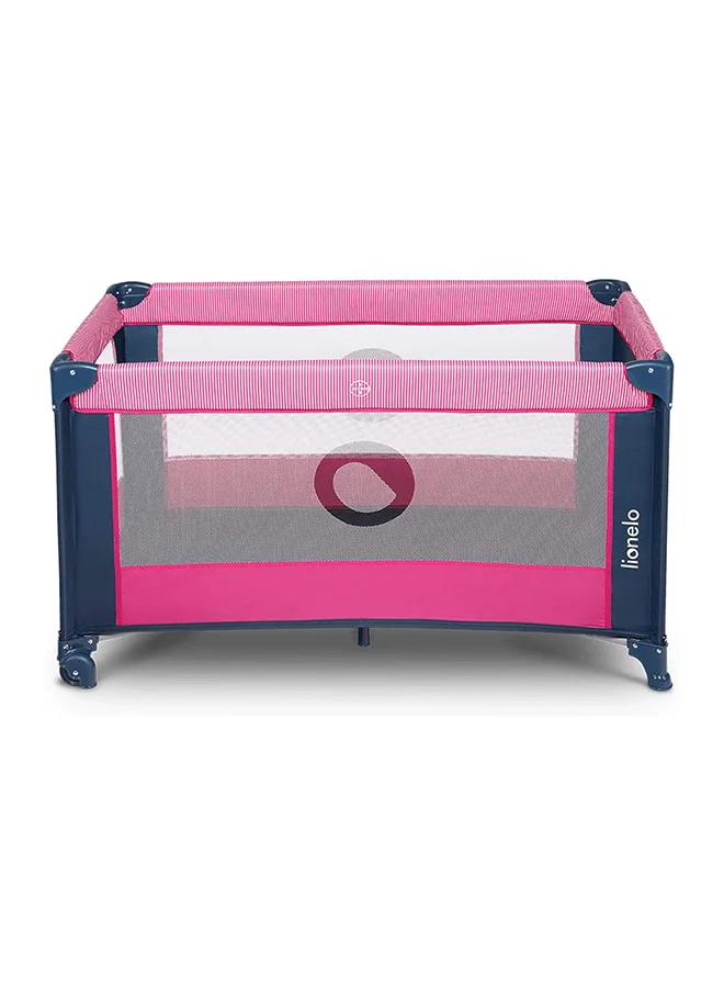 lionelo Stefi Baby Playpen - Pink Rose