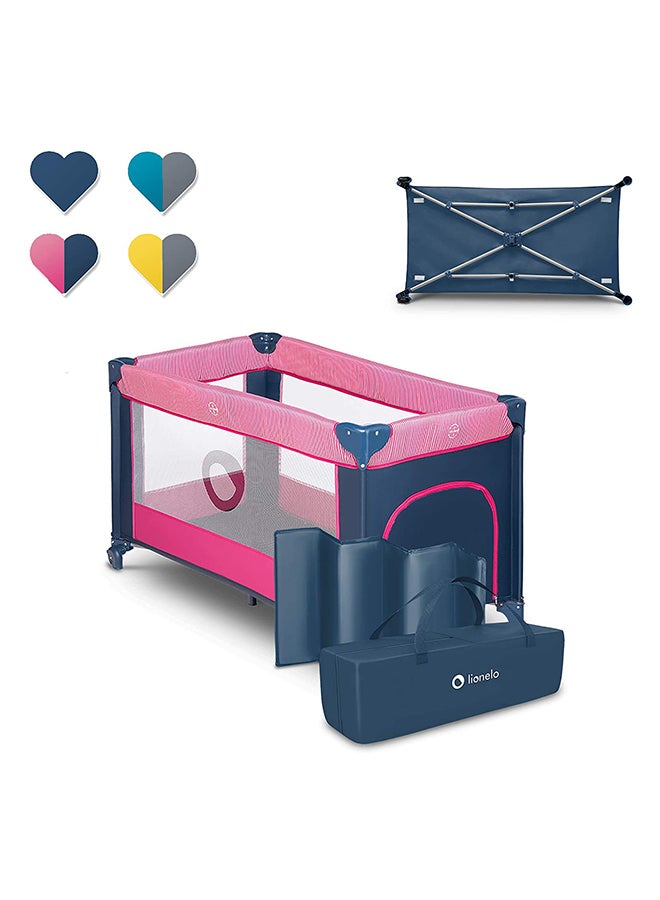 lionelo Stefi Baby Playpen - Pink Rose  - Image 4