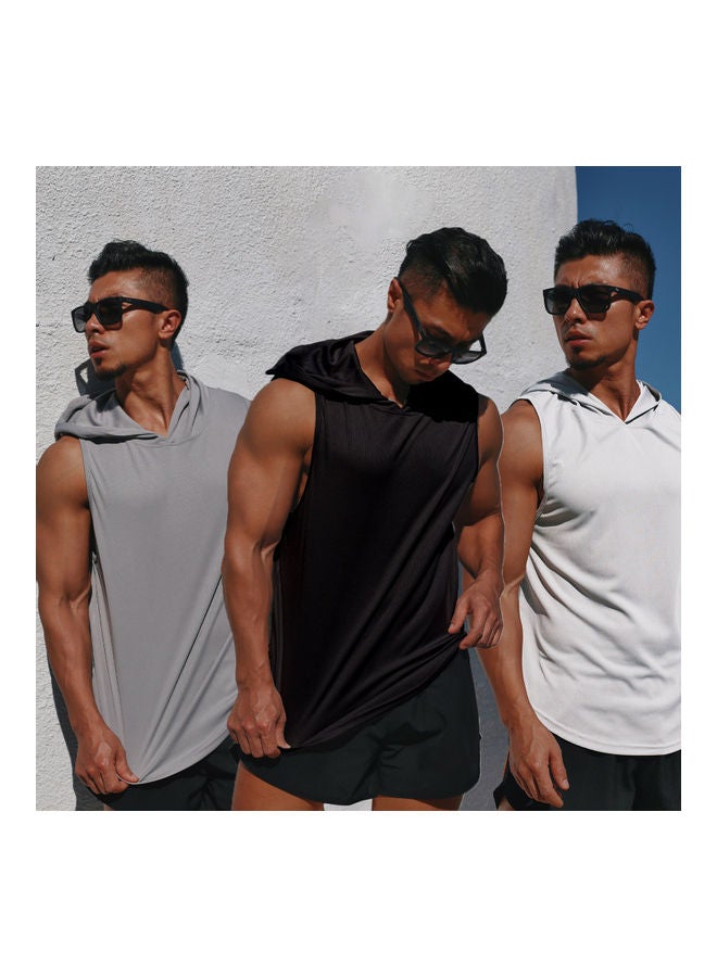 Generic Men's Hooded Vest Sport Tank Top  - Image 2