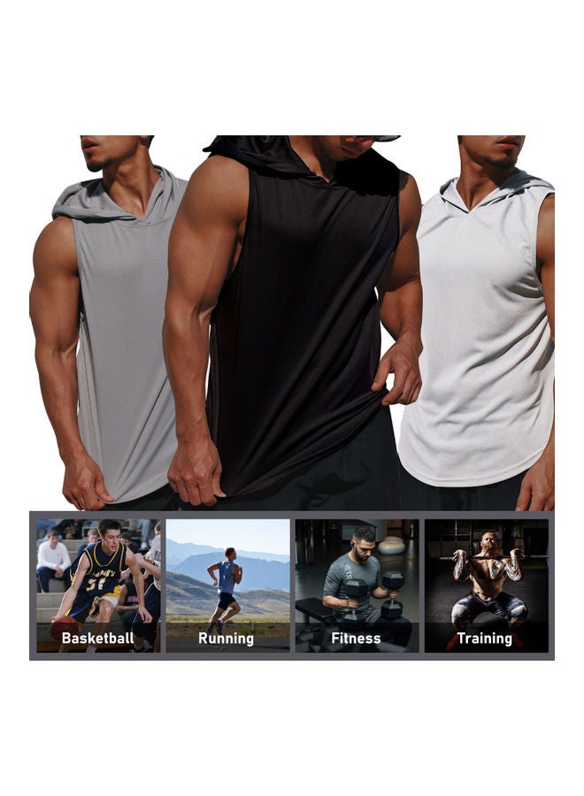 Generic Men's Hooded Vest Sport Tank Top  - Image 3