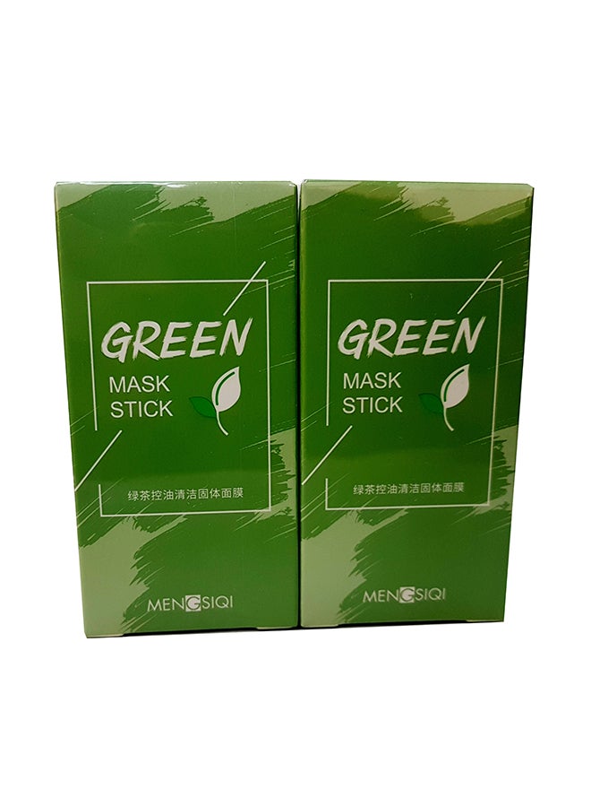 Mengsiqi - 2-Piece Green Tea Purifying Clay Mask Stick 40grams - Image 1
