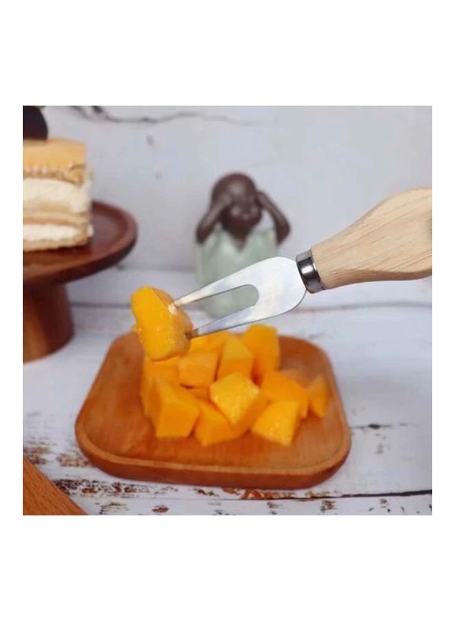 4-Piece Stainless Steel Cheese Spatula Set Silver/Beige - Image 3