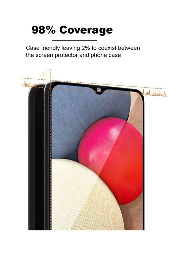 ICS Tempered Glass Screen Protector For Samsung Galaxy A02s/A02/M02s Clear/Black - Image 2