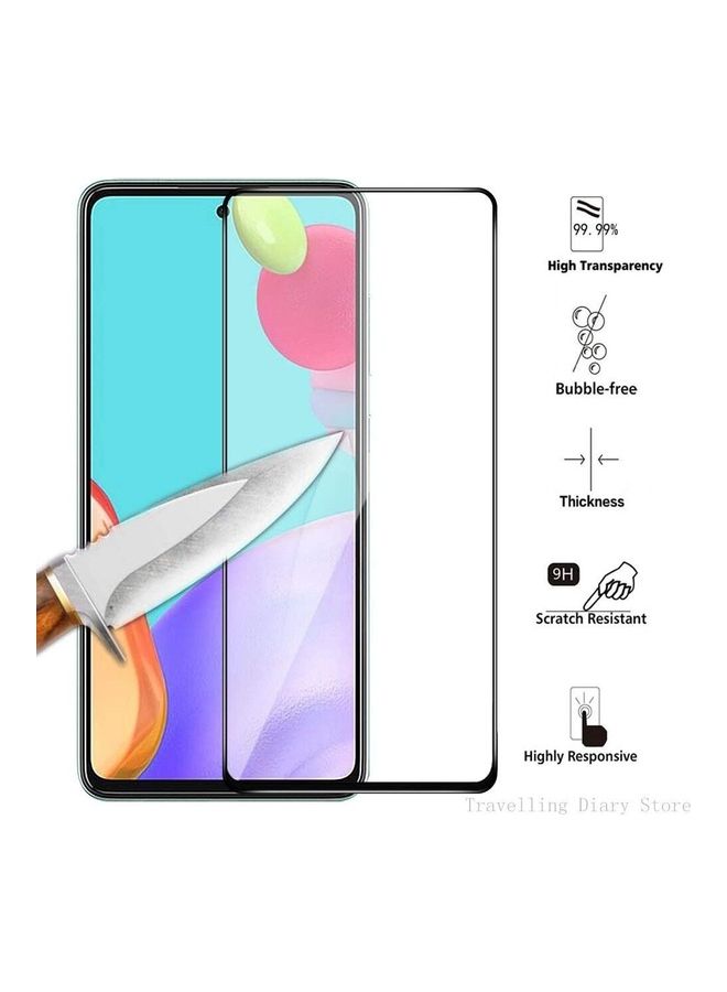 ICS Tempered Glass Screen Protector For Samsung Galaxy A52 Clear/Black - Image 2