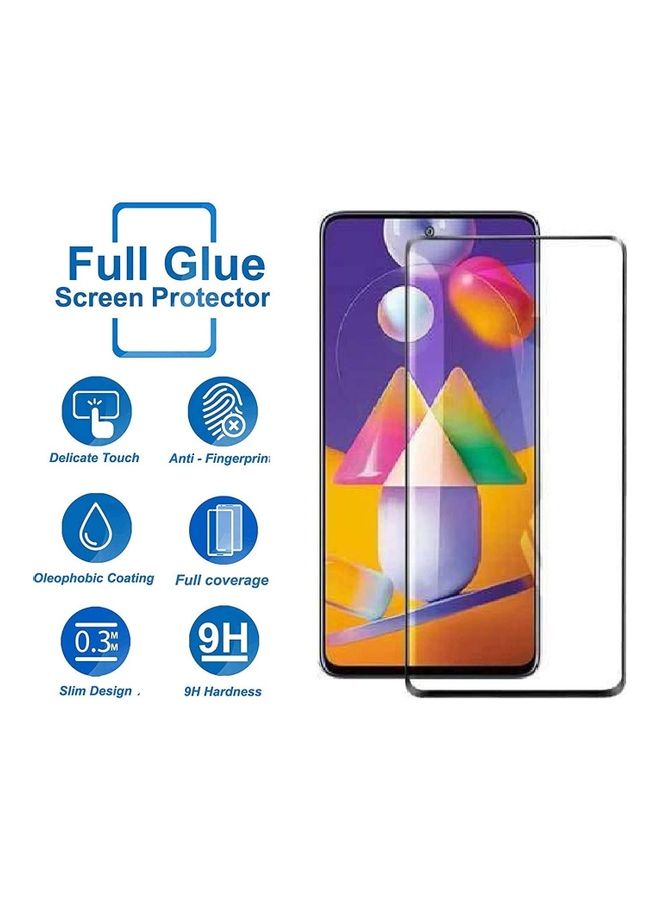 ICS Tempered Glass Screen Protector For Samsung Galaxy M31s Clear/Black - Image 2