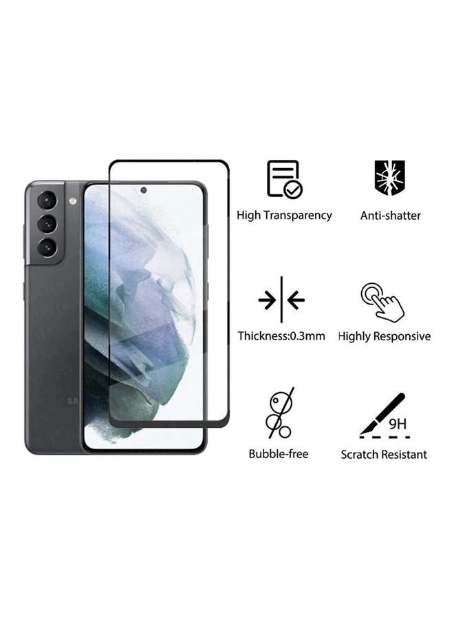 ICS Tempered Glass Screen Protector For Samsung Galaxy S21+ 5G Clear/Black - Image 2