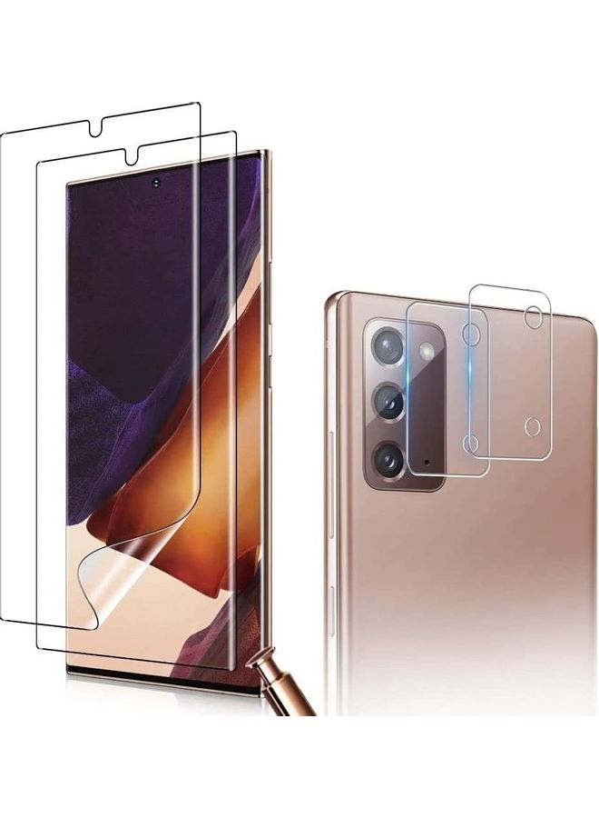 ICS 4-Piece Tempered Glass Screen And Camera Lens Protector For Samsung Galaxy Note20 Clear - Image 1