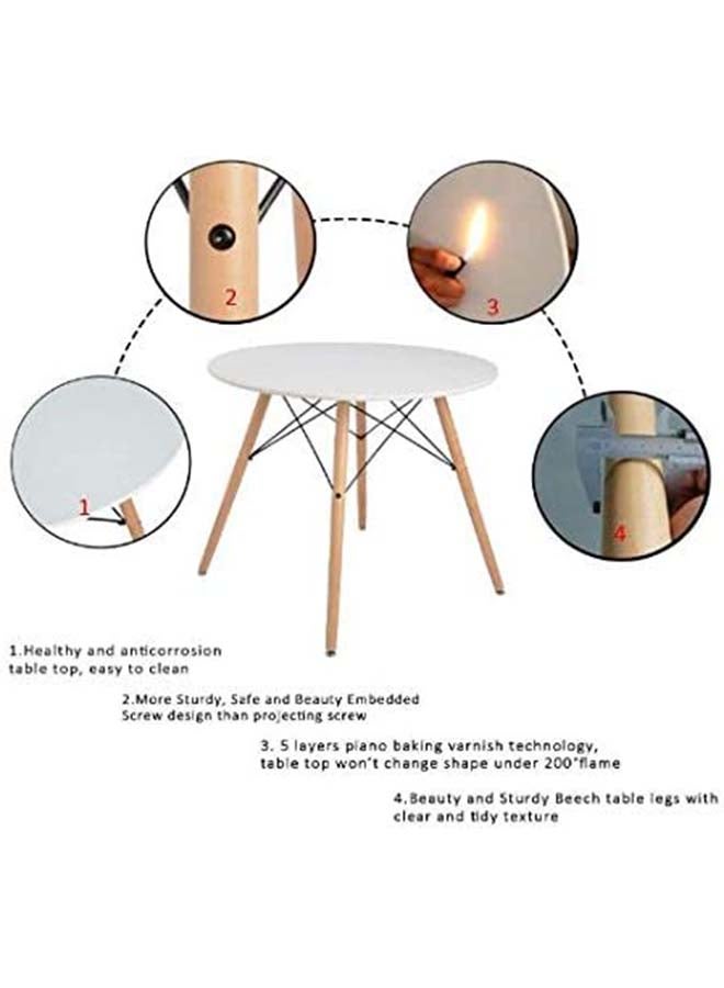 Generic 5-Piece Round Table With Eames Chairs White 80x70x546cm  - Image 5