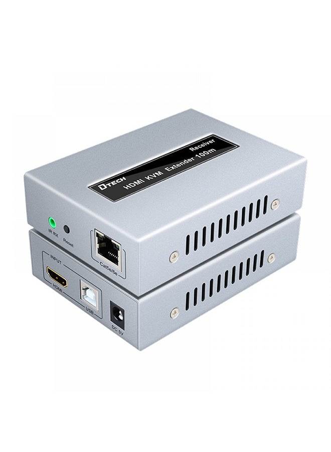 DTech - Hdmi USB Kvm Extender Silver - Image 1