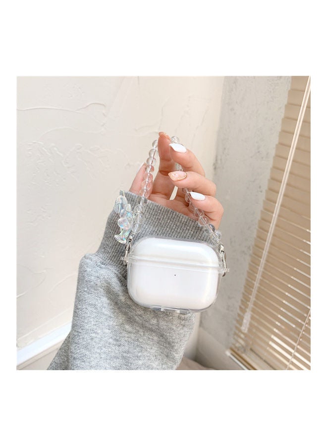 XiuWoo Protective Case Cover With Chain For Apple AirPods Pro Clear  - Image 2