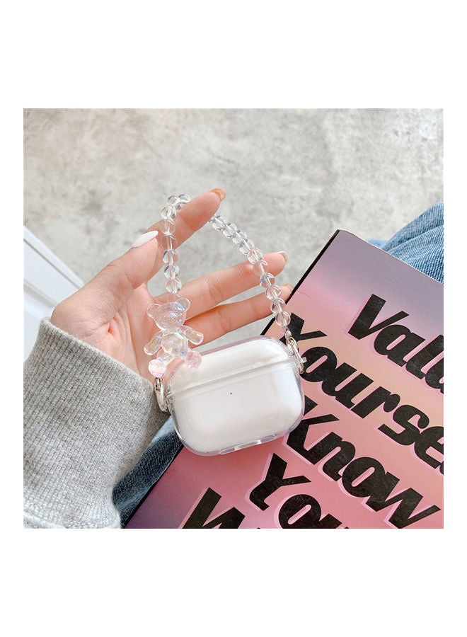 XiuWoo Protective Case Cover With Chain For Apple AirPods Pro Clear  - Image 1