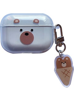 XiuWoo Cute Bear Themed Case Cover For Apple AirPods Pro Clear/Brown/Black  - Image 1