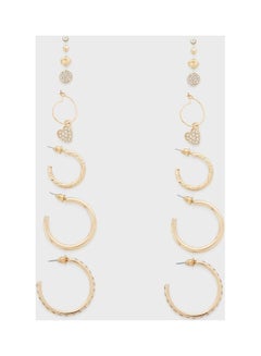 8 Pair Of Stylish Stud And Hoop Earrings