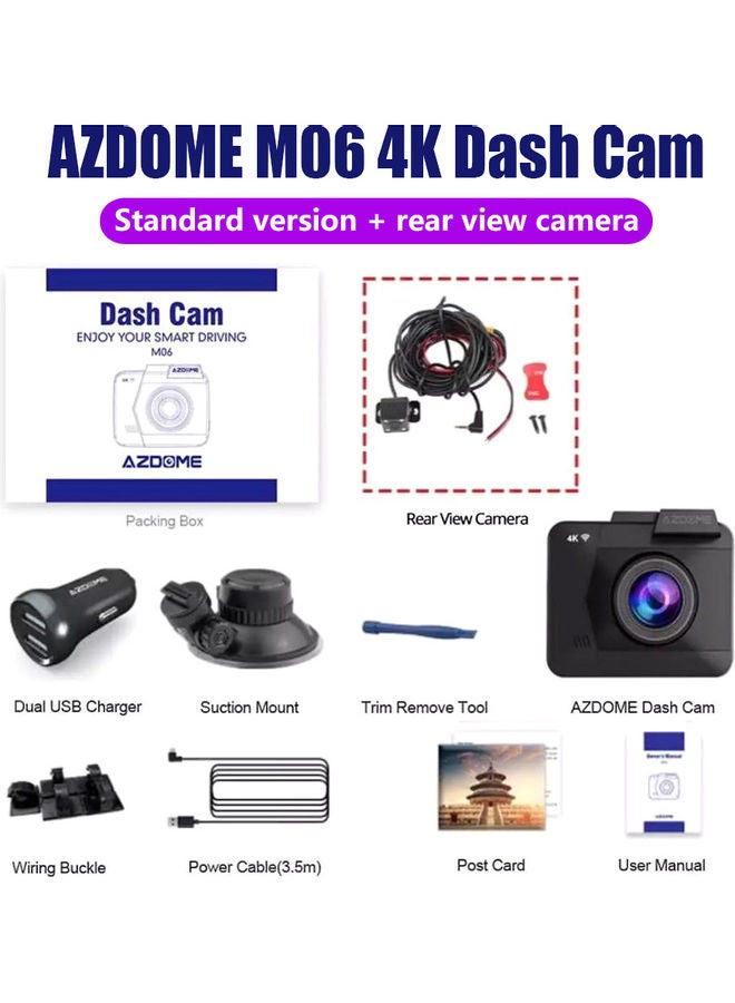 AZDOME - M06 4K WiFi Dash Camera - Image 1