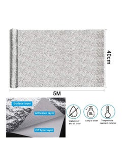ZENHOME Waterproof Self Adhesive Foil Sticker Silver 40x5cm  - Image 2