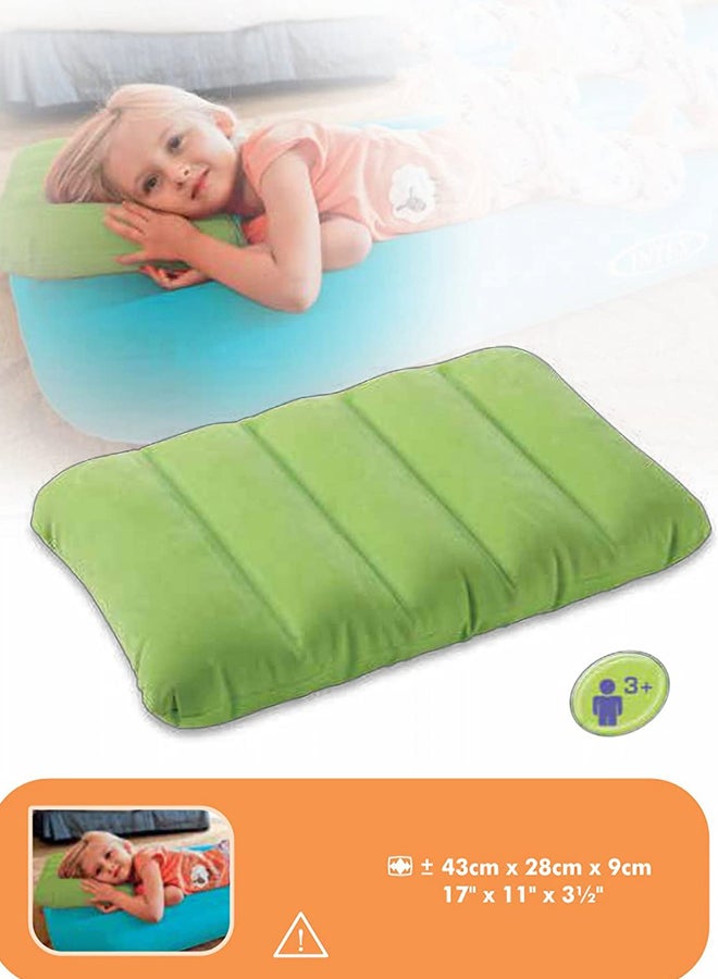 Kids Inflatable Pillow Fabric Green 43x28x9cm - v1621949973/N13796494A_3