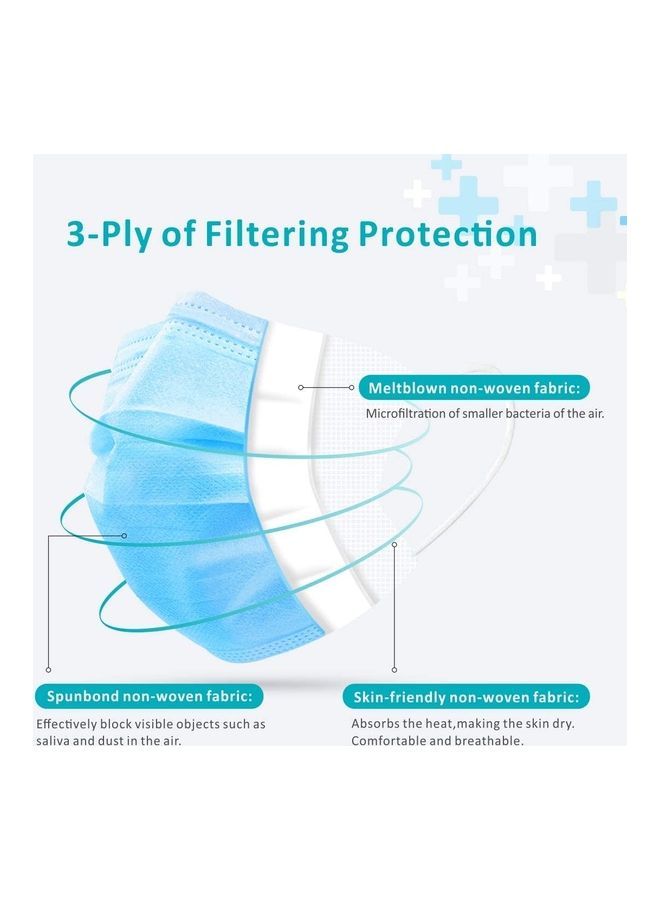 MMC 50 Pcs- 3 Ply Facemask with Elastic Earloops - Image 4