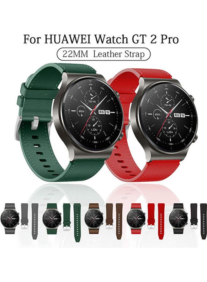 Huawei Watch GT 2 Pro Leather Strap 22mm Grey/Brown - Image 2