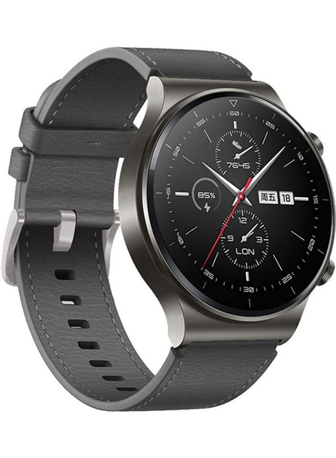 Huawei Watch GT 2 Pro Leather Strap 22mm Grey/Brown - Image 4