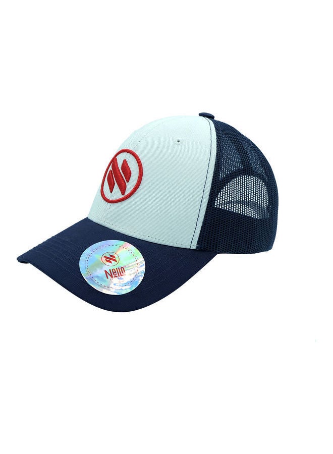 نيلو قبعة بنمط حضري وطبعة شعار أزرق - Image 2