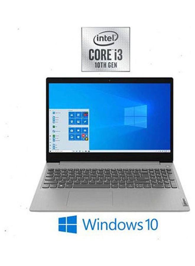 IdeaPad 3 With 15.6 Inch Full HD Display, 10th Gen Core i3 1005G Processor/8GB RAM/256GB SSD/Integrated UHD Graphics/Windows 10 English/Arabic Platinum Grey - v1622001715/N47657398A_1